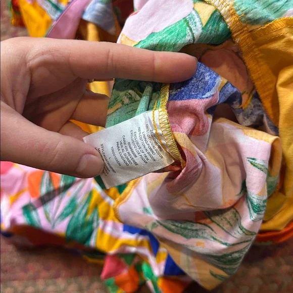 GB TROPICAL FLOWER PRINT WRAP FRONT ROMPER - Picture 4 of 5